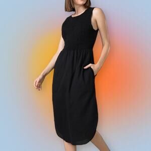 PRANA Women’s Small Black Sleeveless Cotton Dress